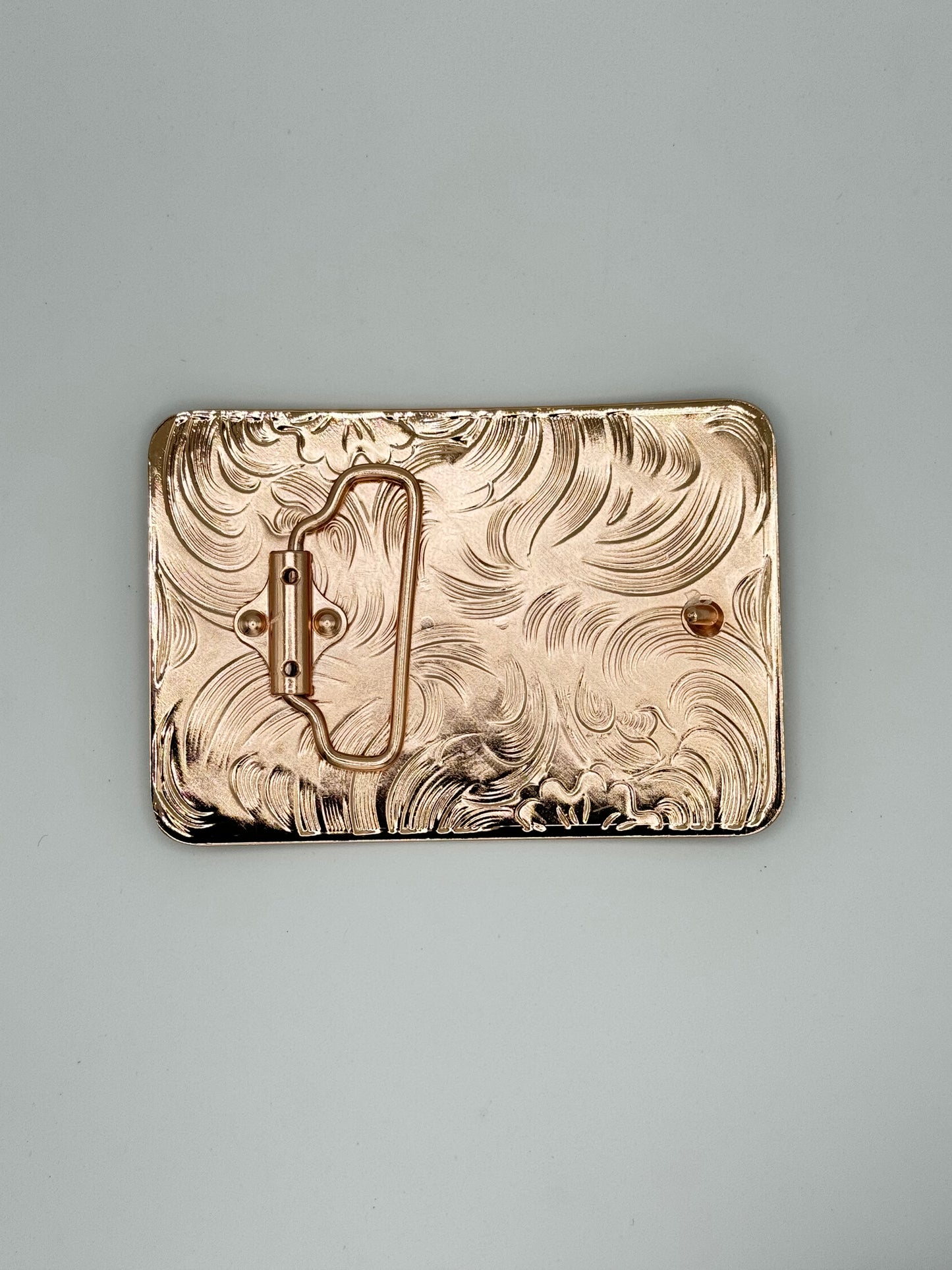Bronze "Hombre rezando" belt buckle