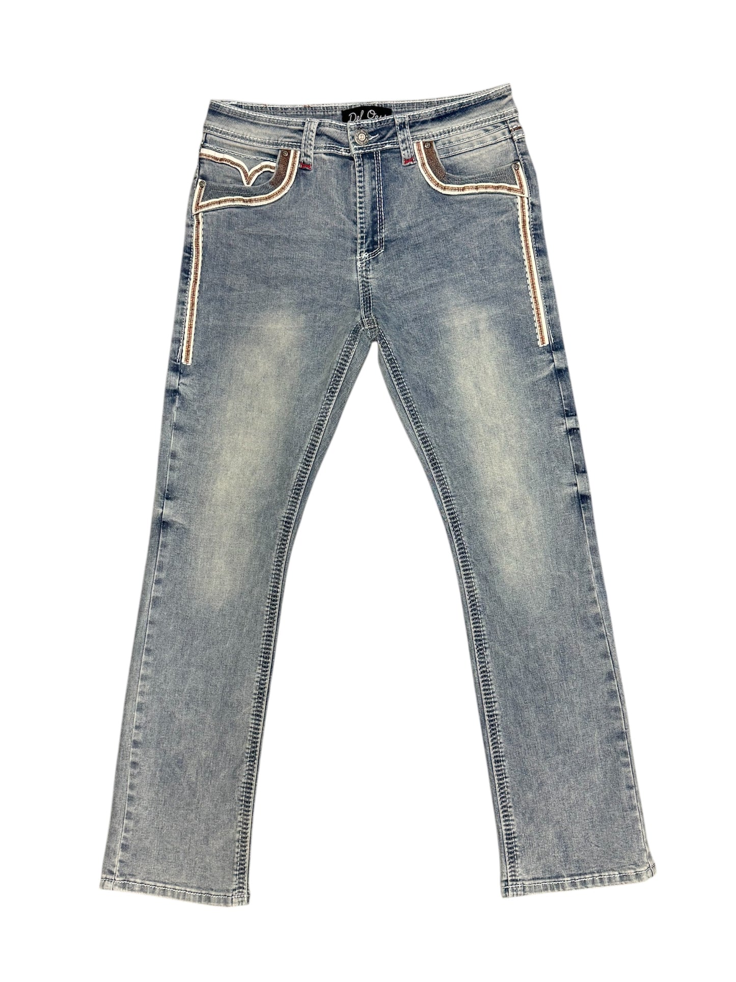 Mens Del Oeste light wash Jeans
