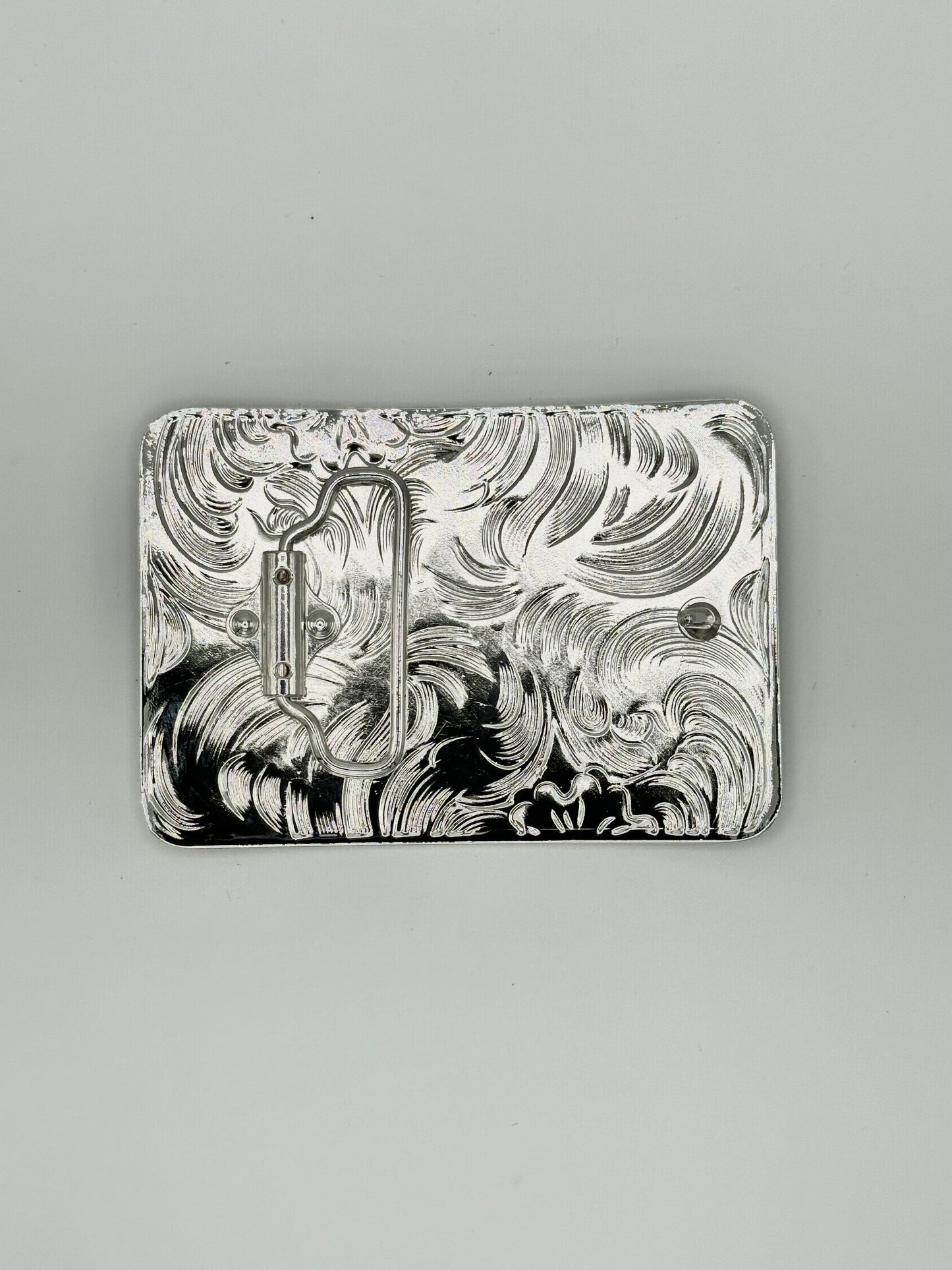 Silver- Hombre rezando belt buckle