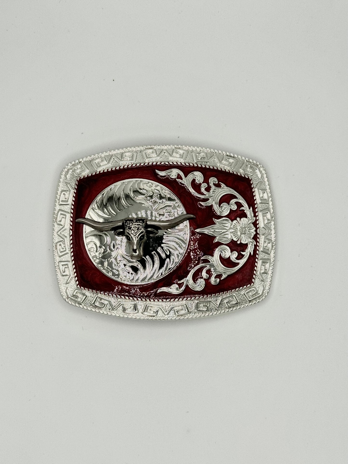 Longhorn belt buckle- corner design