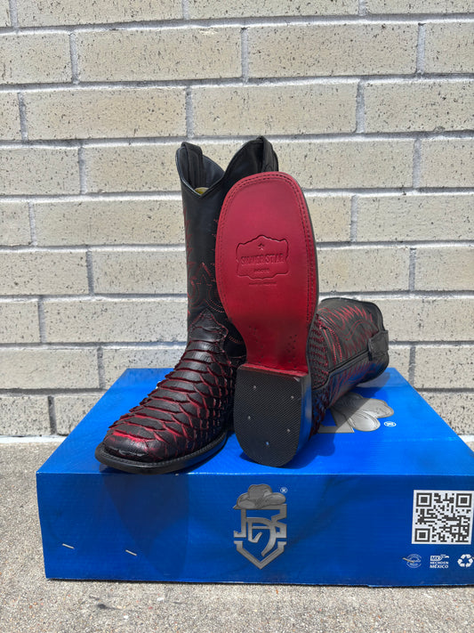Boot-Cheery Red Python