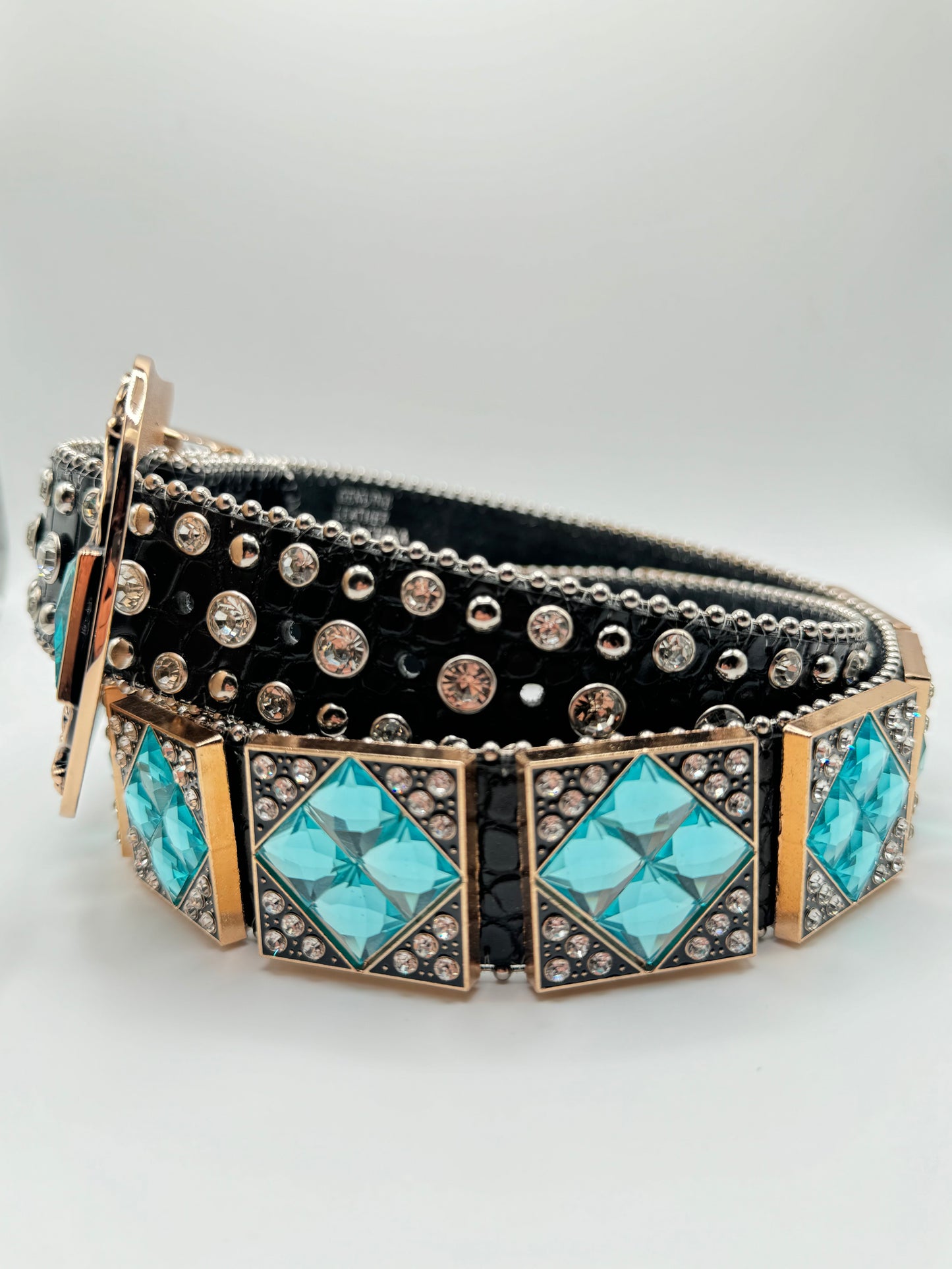 Rhinestone belt- blue