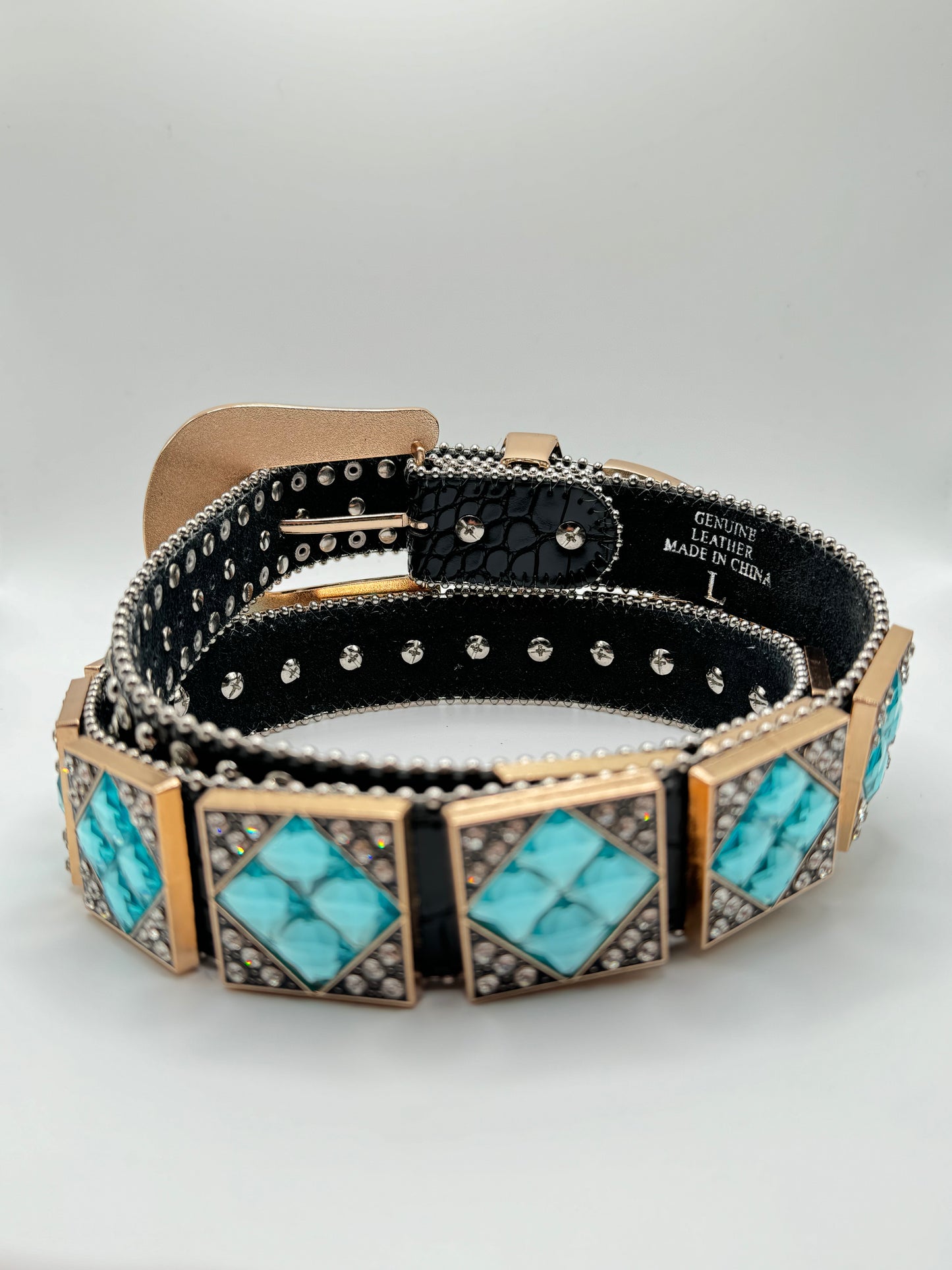 Rhinestone belt- blue
