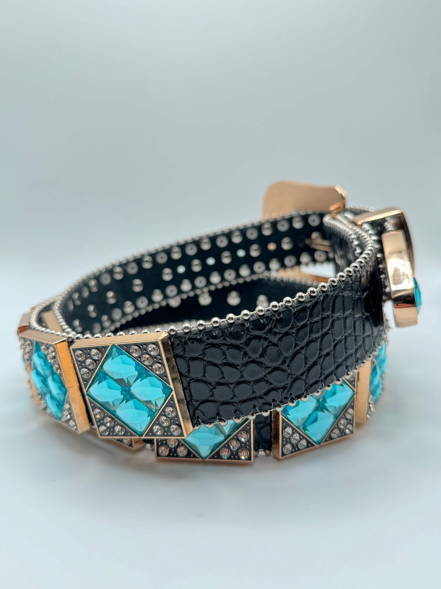 Rhinestone belt- blue