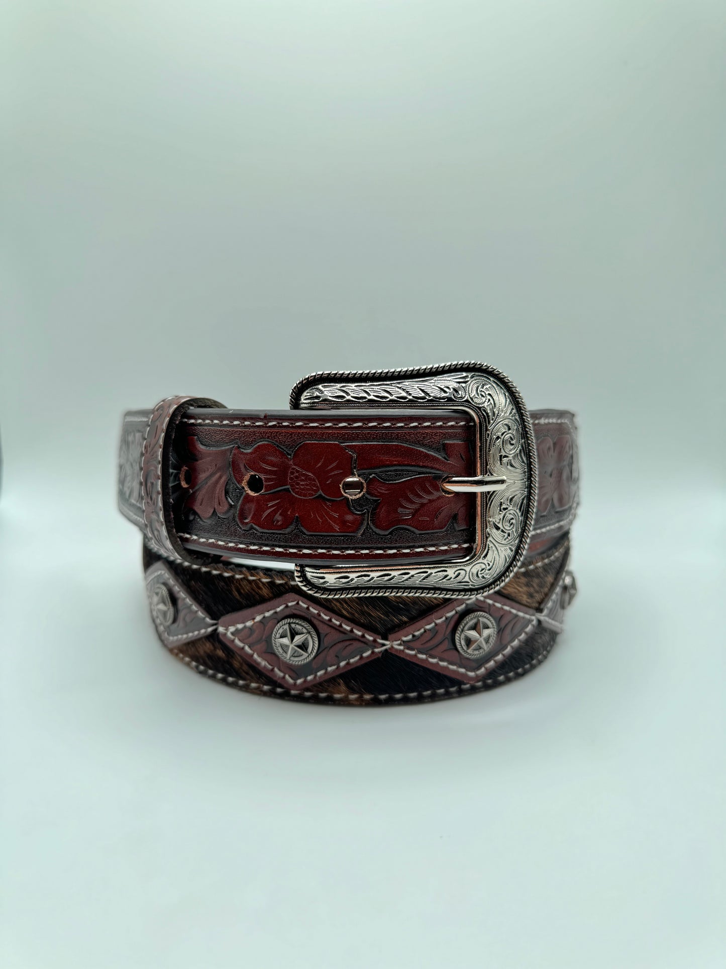 Lone Star Cowhide Genuine Leather Belt