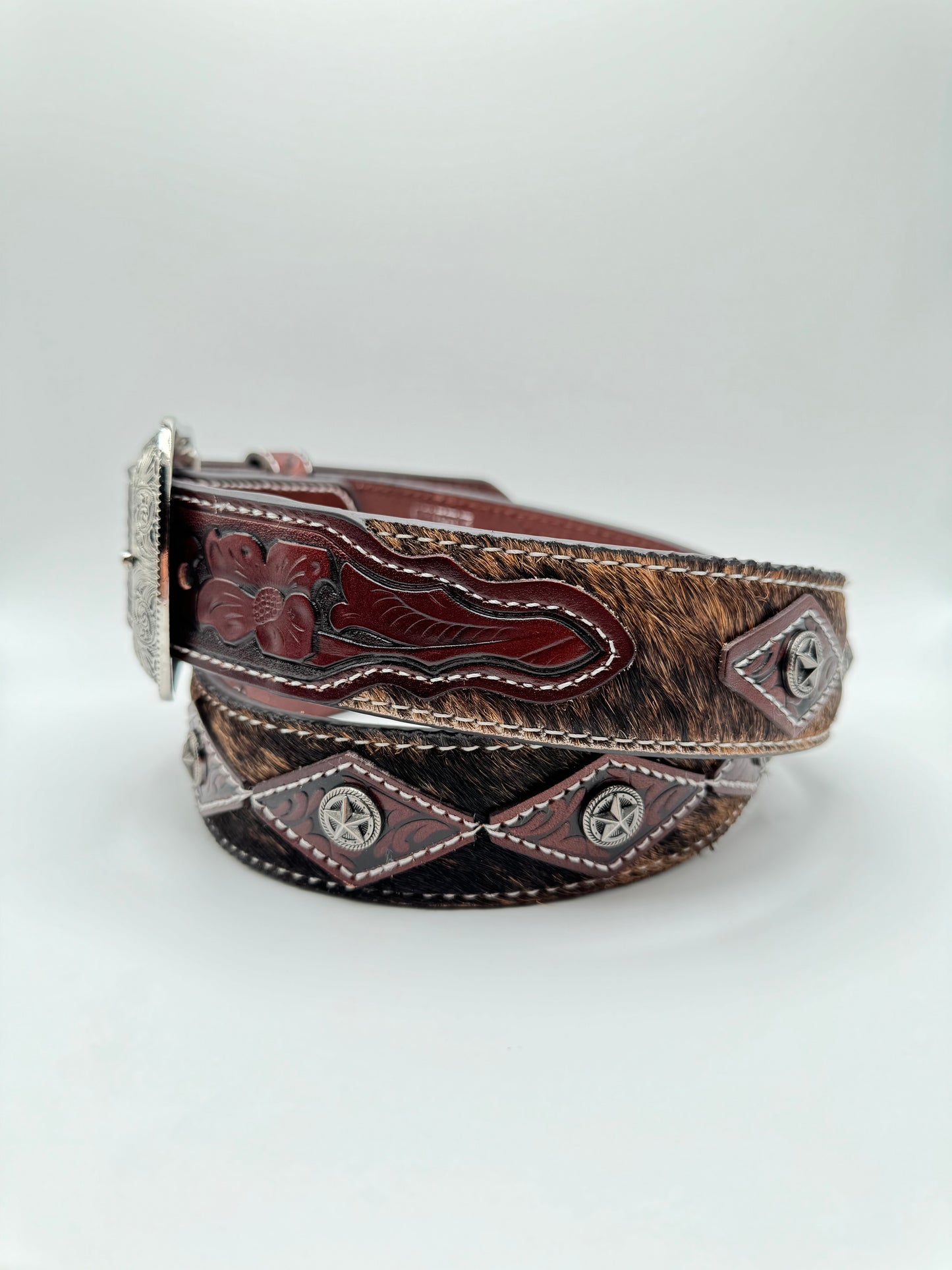 Lone Star Cowhide Genuine Leather Belt