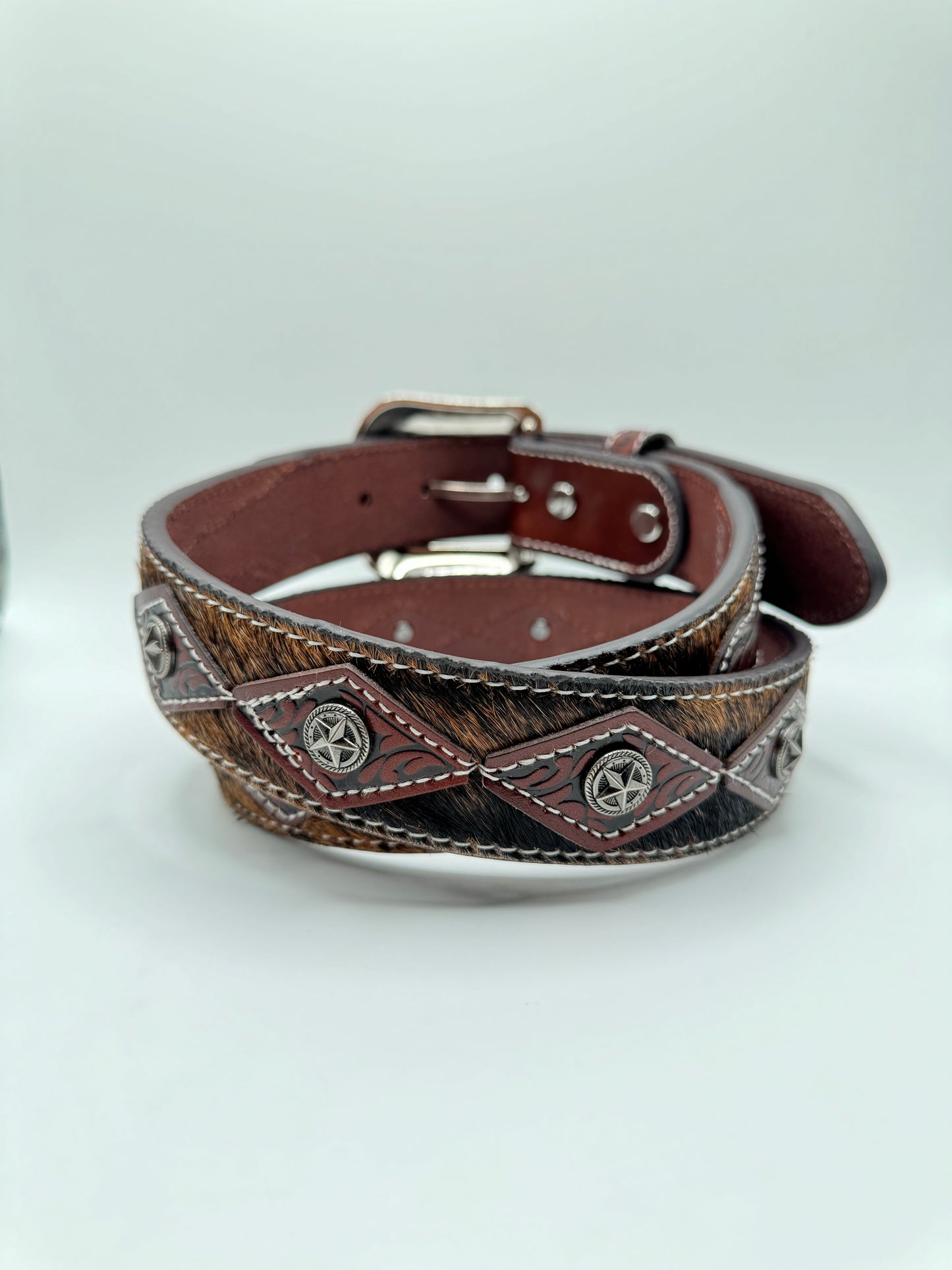 Lone Star Cowhide Genuine Leather Belt