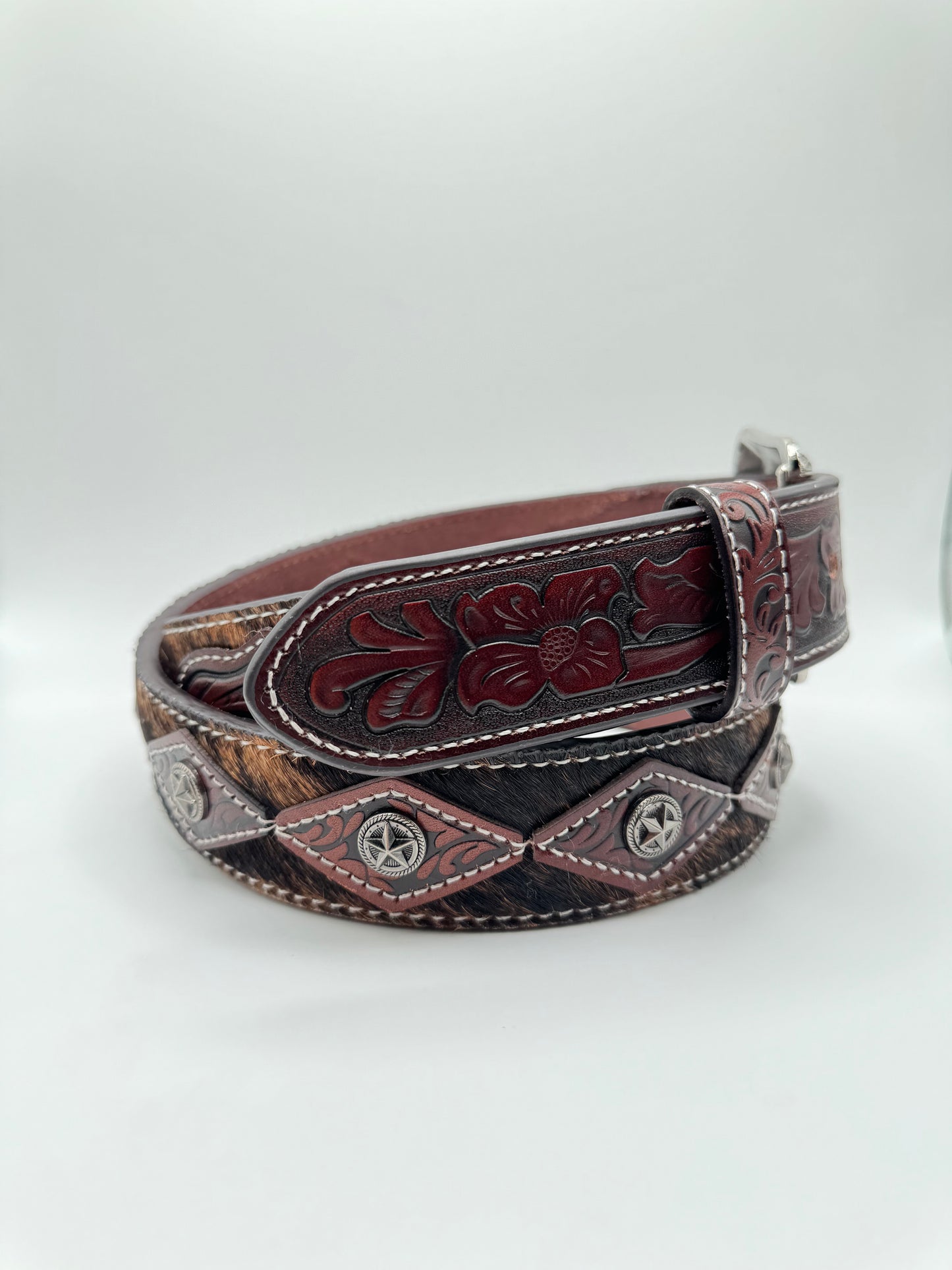 Lone Star Cowhide Genuine Leather Belt