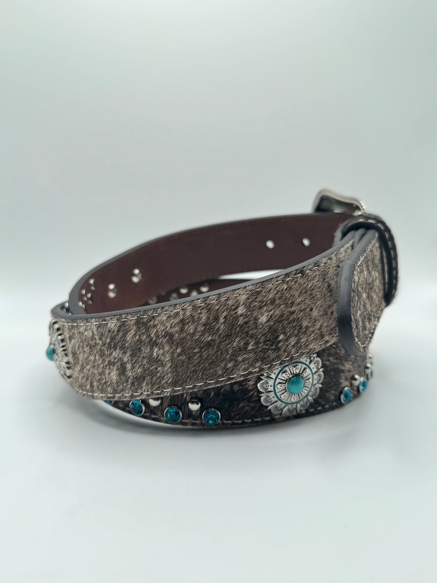 Turquoise Cowhide Belt