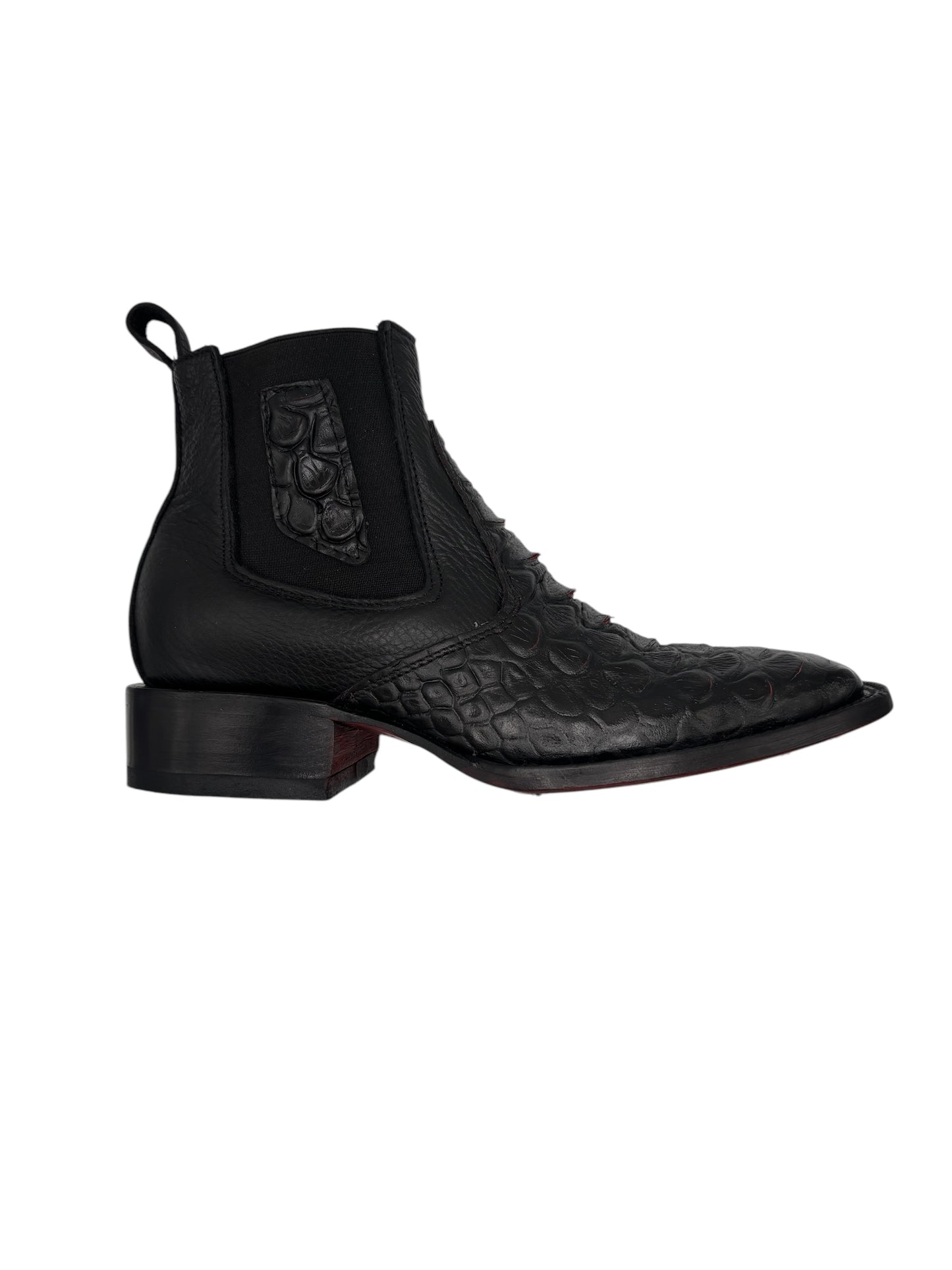 Botin De Anaconda 100%Piel con suela roja
