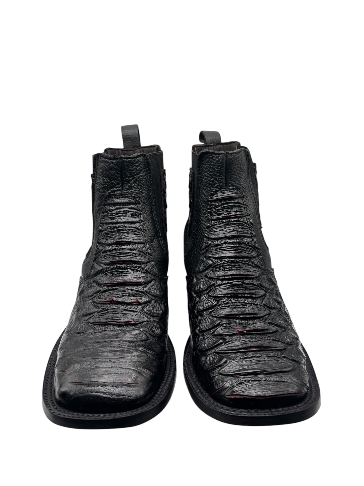 Botin De Anaconda 100%Piel con suela roja