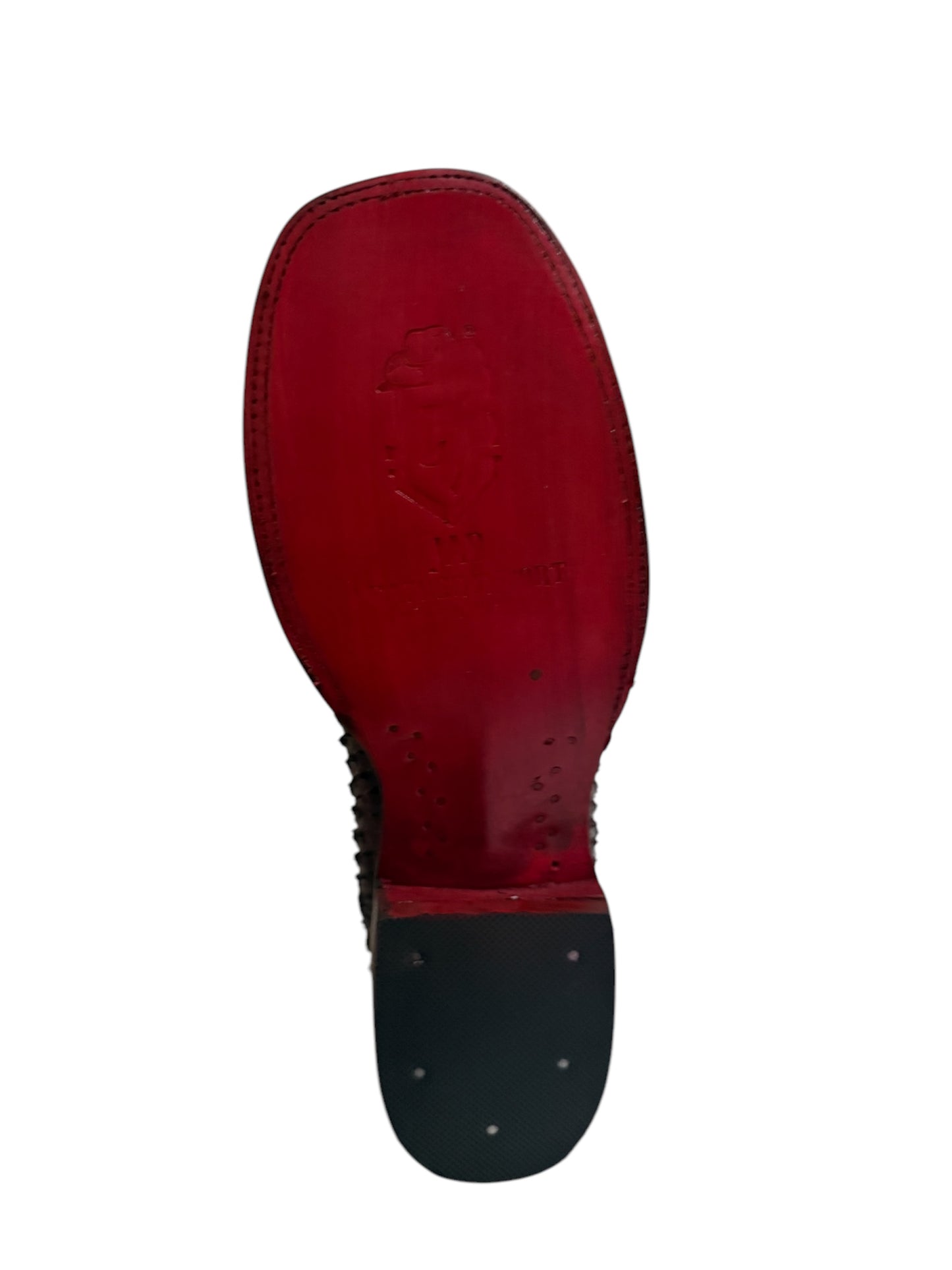 Bota python clon negro con suela roja
