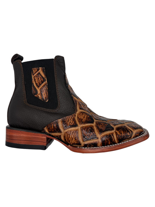 Botin De Pescado grabado Color Miel