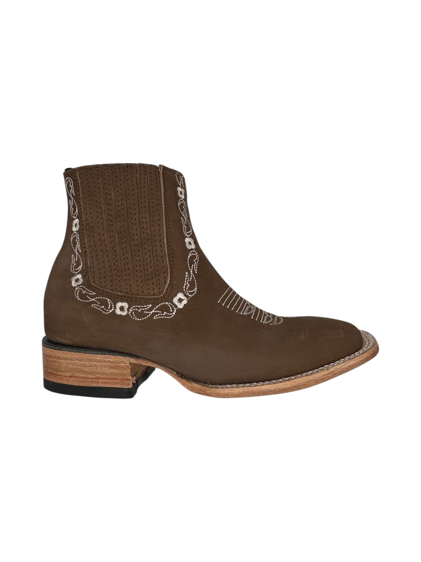 Botin mujer bordado 100% piel