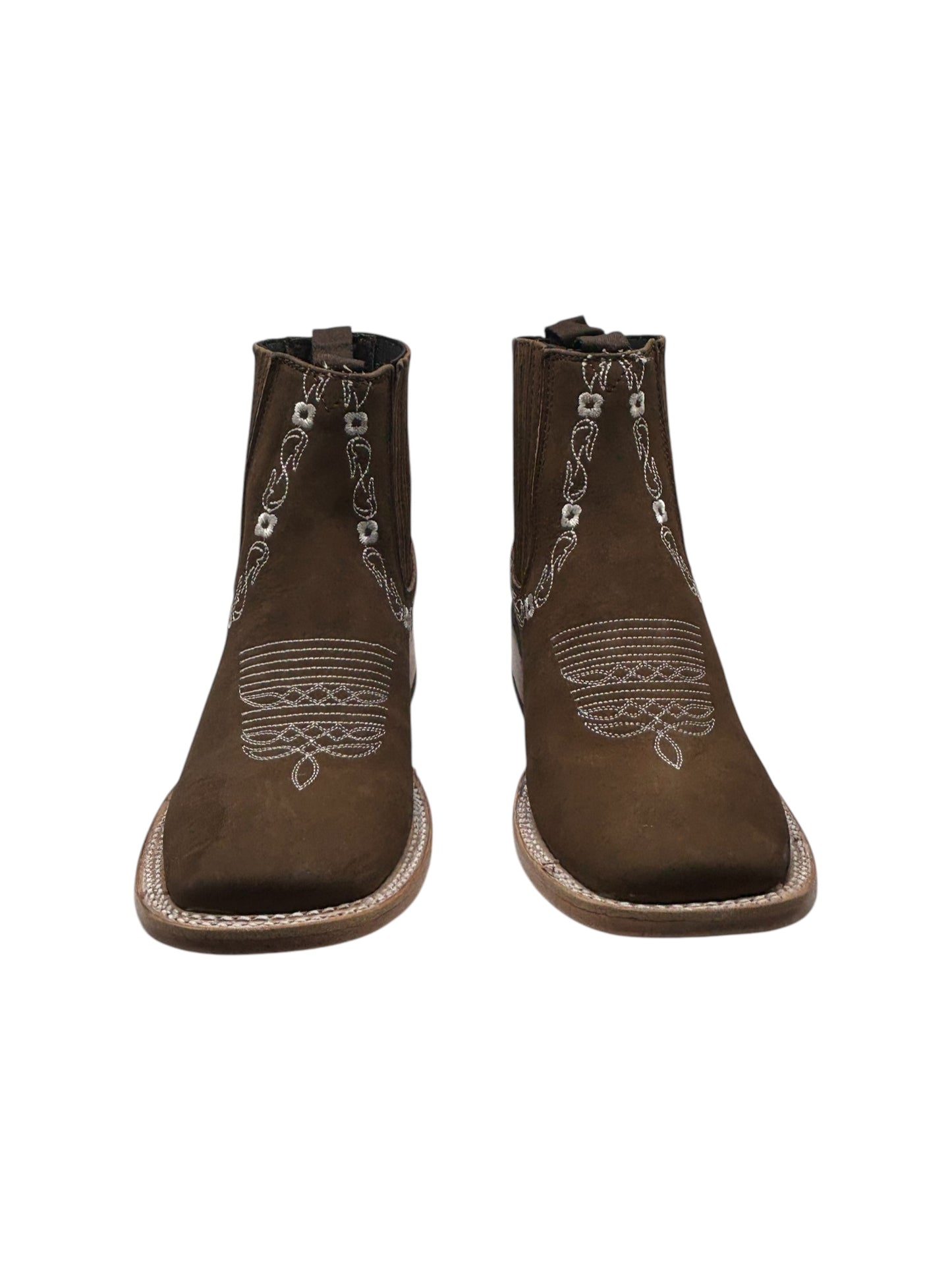 Botin mujer bordado 100% piel