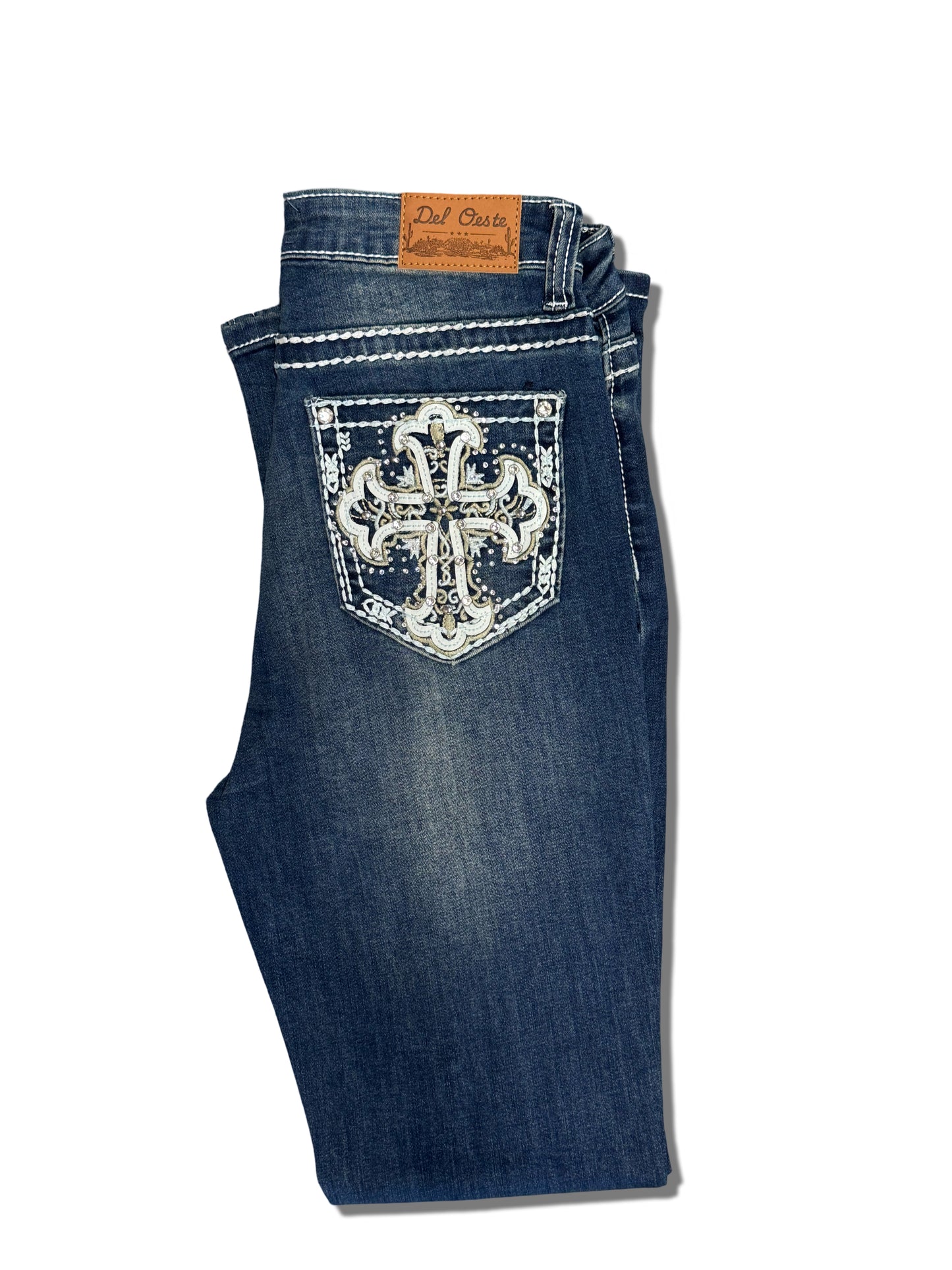 Womens Del Oeste Jeans- Cross design