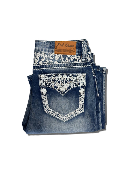Womens Del Oeste jeans- floral design